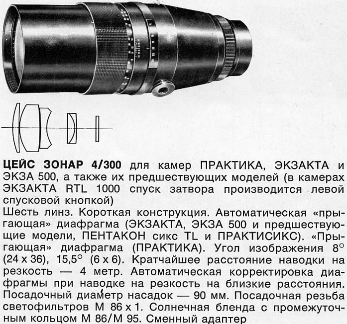 MC Sonnar 4 / 300 мм