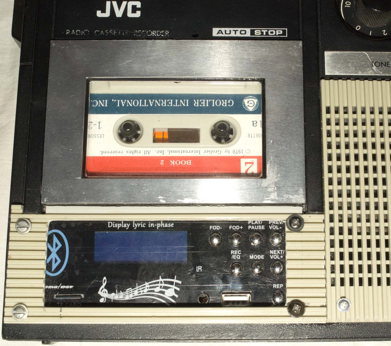 Магнитола JVC + тюнинг + встраиваемый модуль USB-Micro-SD-TF-card MP3 VMA WAV Bluetooth Radio Line Input Microphone All Stereo 