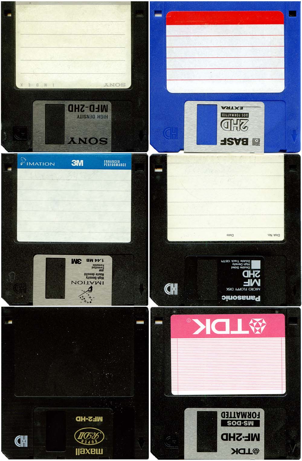 Компьютерные дискетты разных фирм