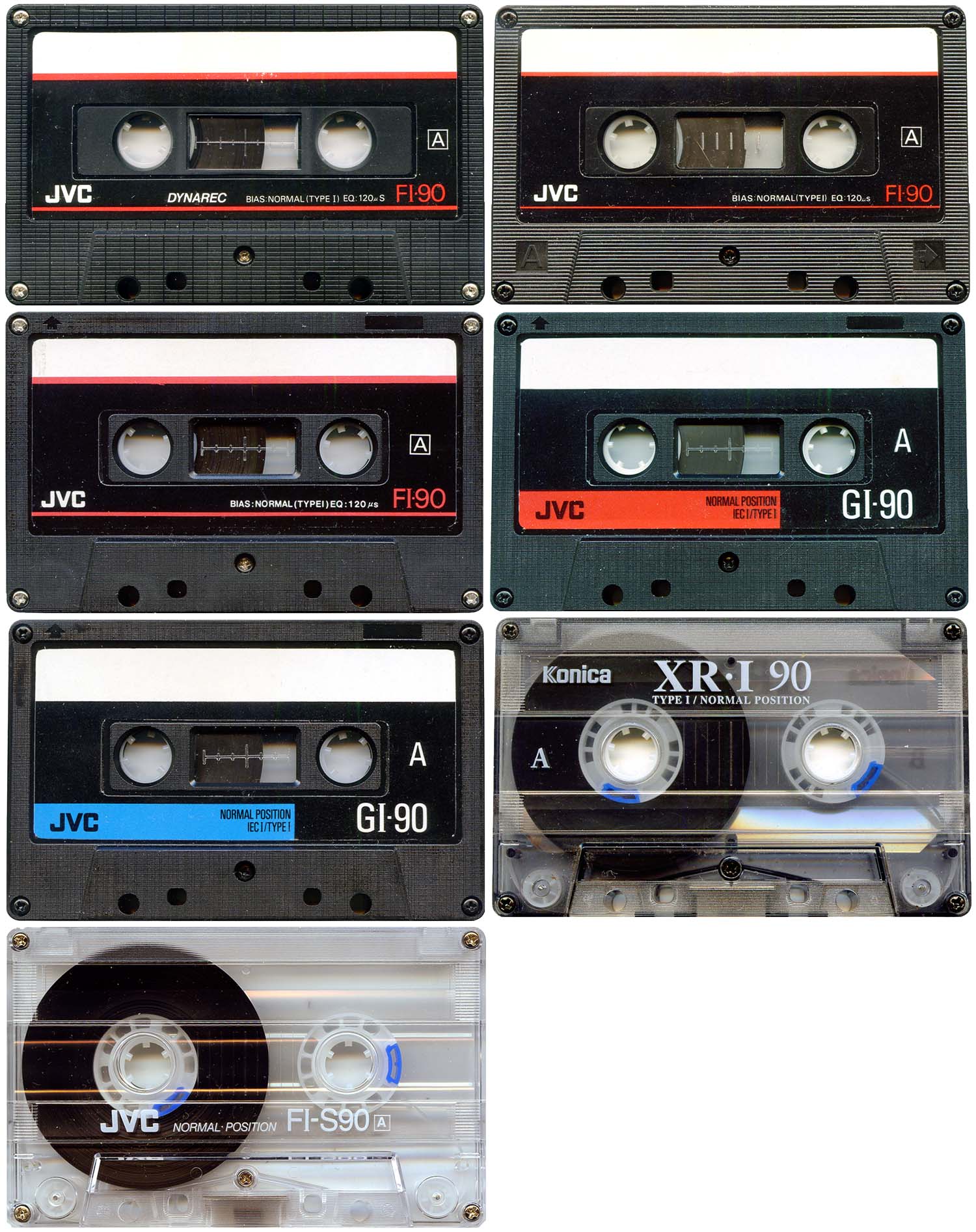 Музыкальные компакт кассеты фирмы JVC music cassetes
