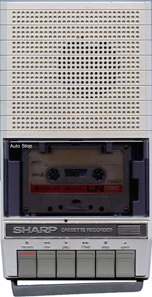 Кассетный магнитофон кассетник типа пенал планшет SHARP cassete tape corder recorder
