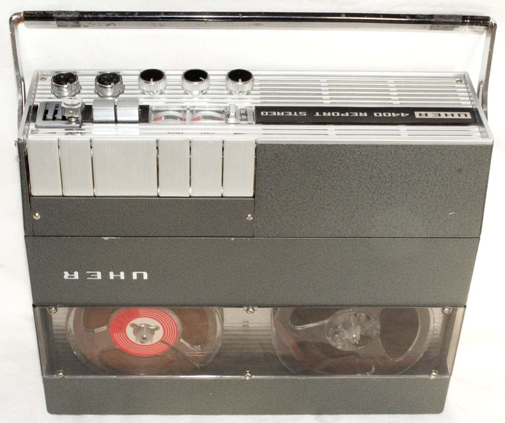 Портативный переносной катушечный магнитофон UHER Report stereo 4400 professional portable reel to reel tape recorder portable mini